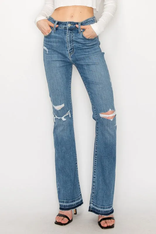 ARTEMIS VINTAGE HIGH RISE SKINNY BOOTCUT WITH RELEASE HEM JEANS