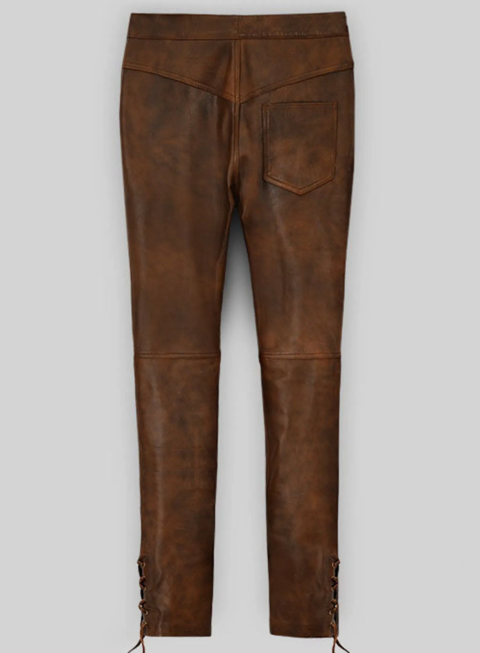 brown genuine leather pants for ladies