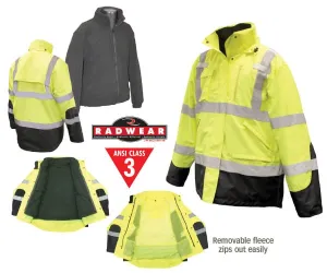 Class 3 Three-In-One Parka - Lime - 5XL