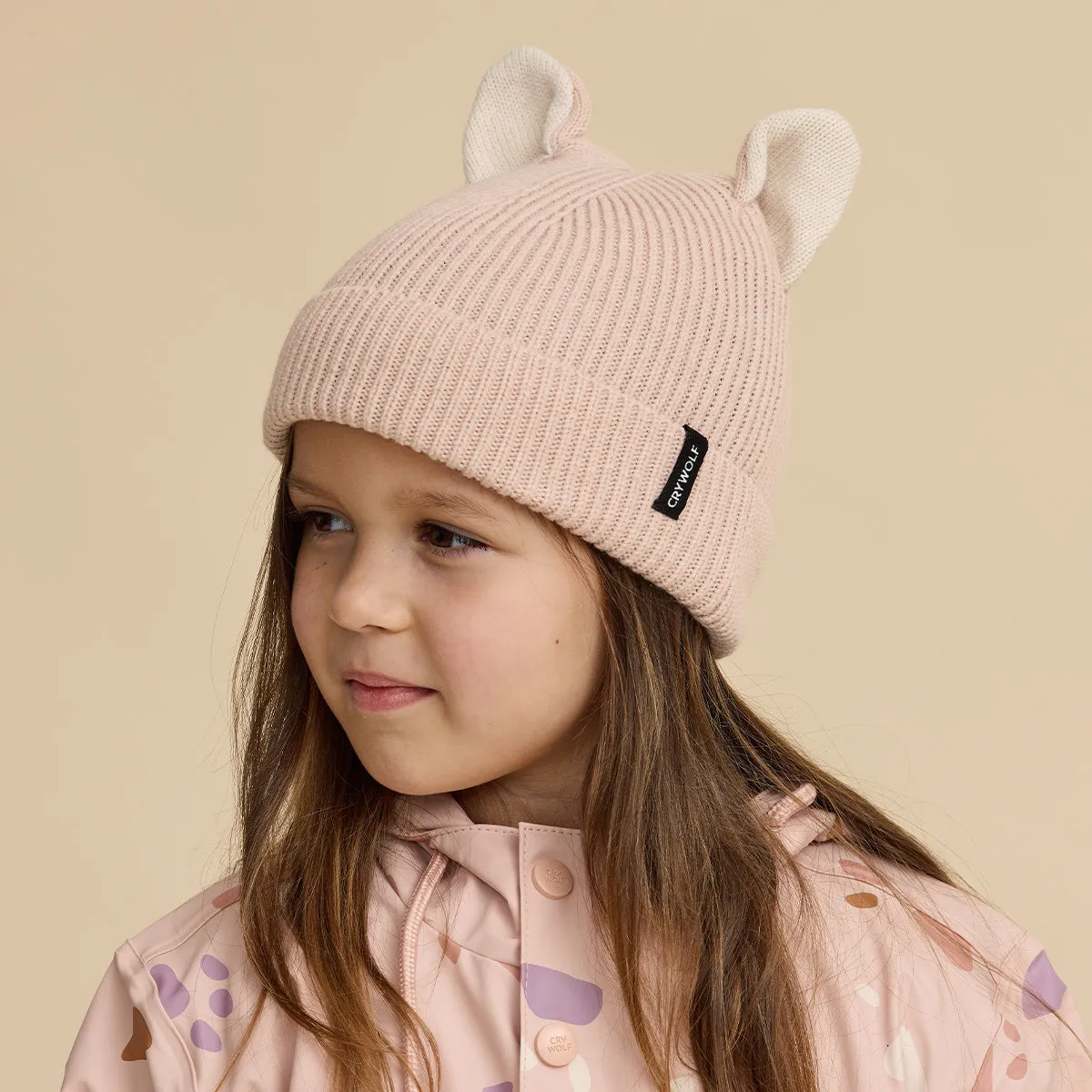 Crywolf Wolf Ears Beanie - Dusty Pink