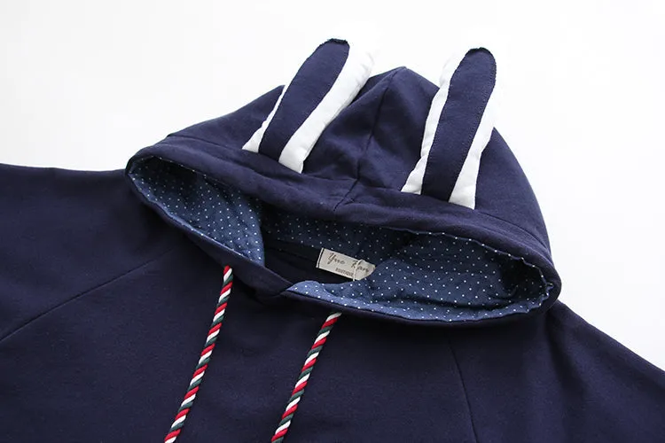 Harajuku Bunny Hooded Cloak Coat - Cute and Cozy Outerwear