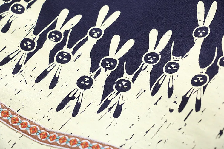 Harajuku Bunny Hooded Cloak Coat - Cute and Cozy Outerwear
