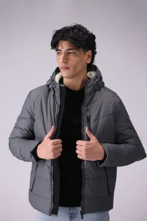 Jacket With Fleece-Lined Hood