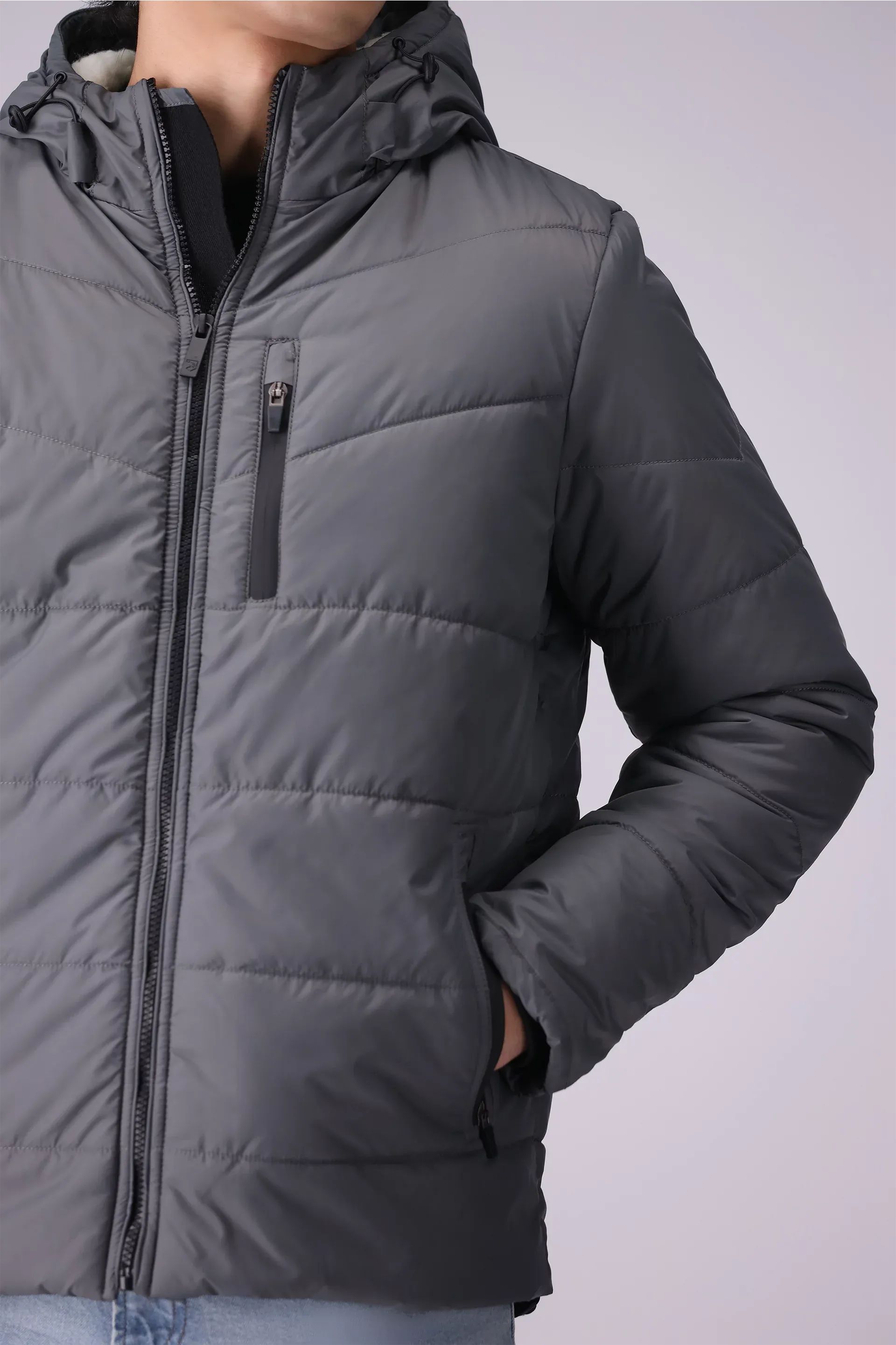 Jacket With Fleece-Lined Hood