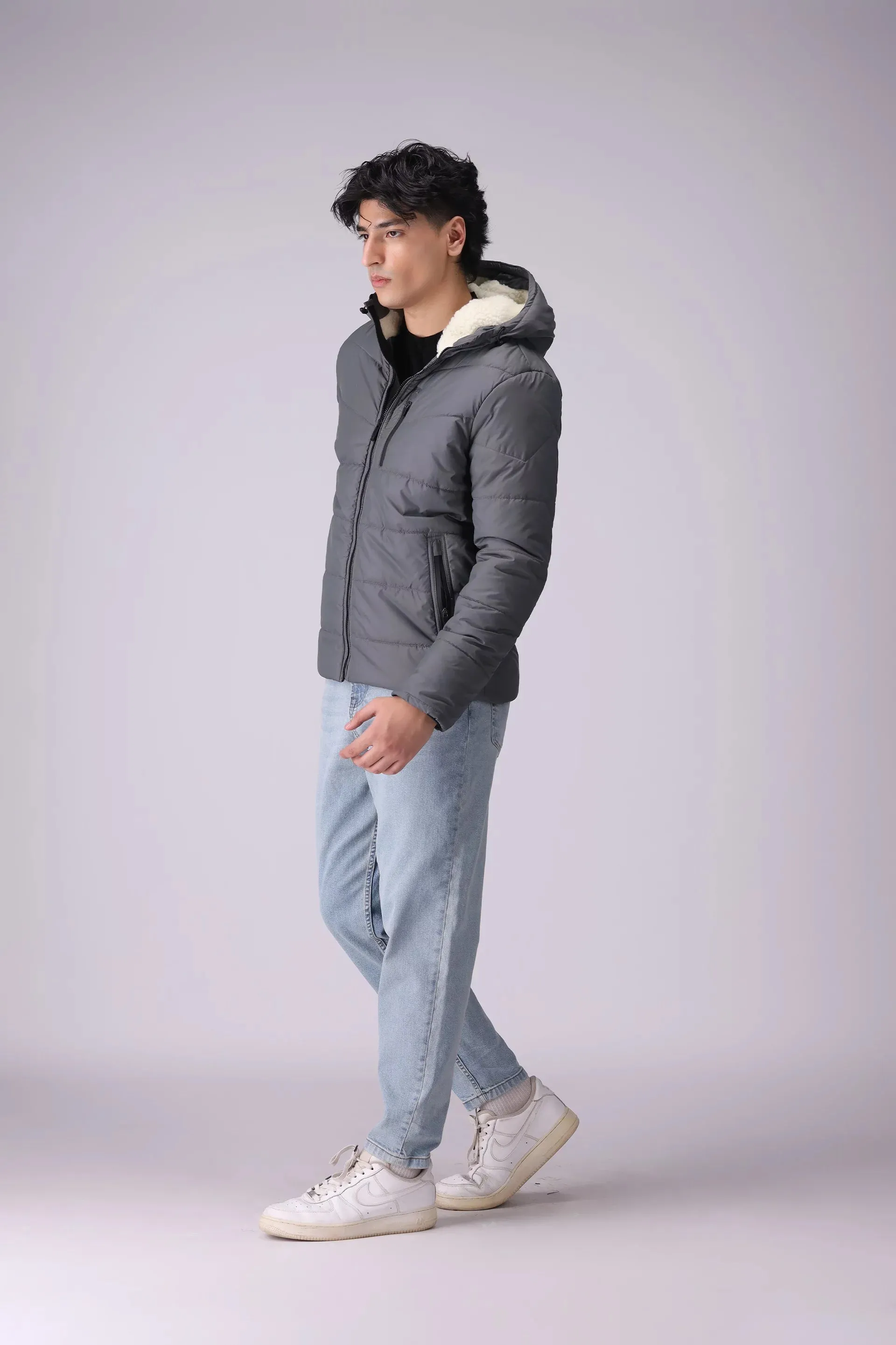 Jacket With Fleece-Lined Hood
