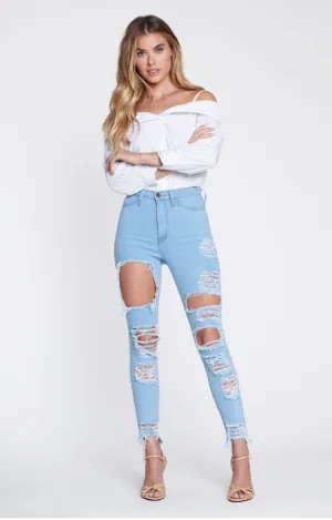 Light Denim Distressed Skinny