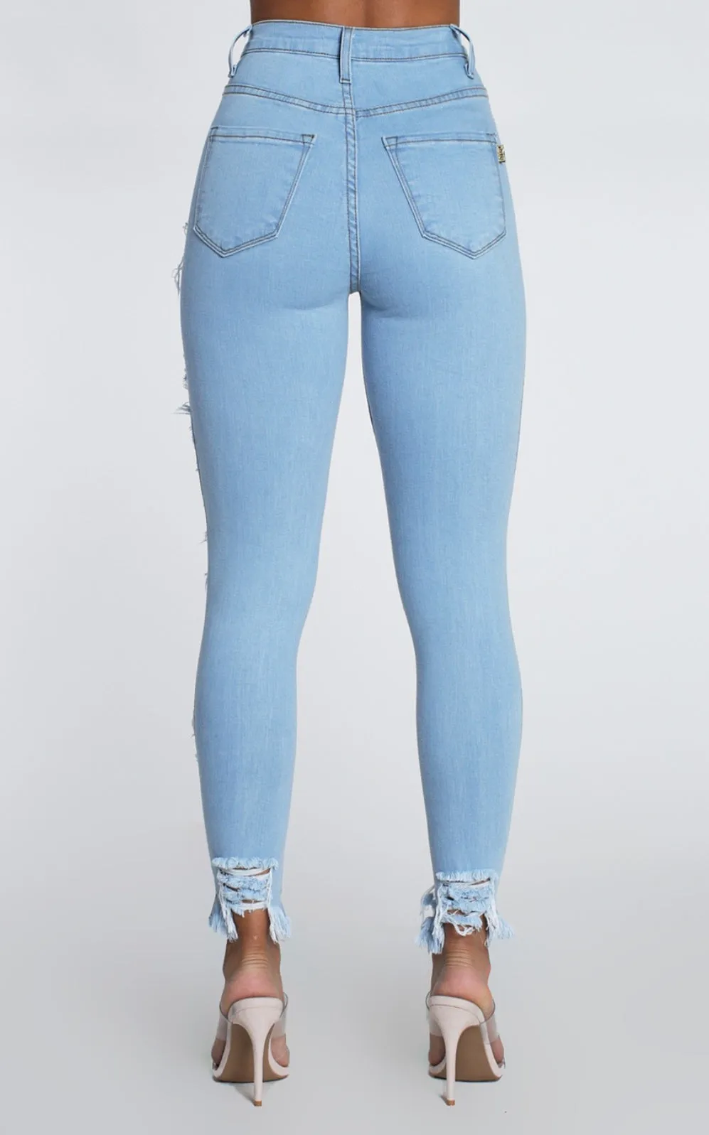 Light Denim Distressed Skinny