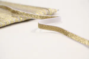 Metallic Fancy Elastic (10mm/ 3/8") - Gold
