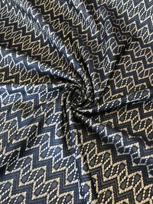 Navy/Stone Bonded Lace