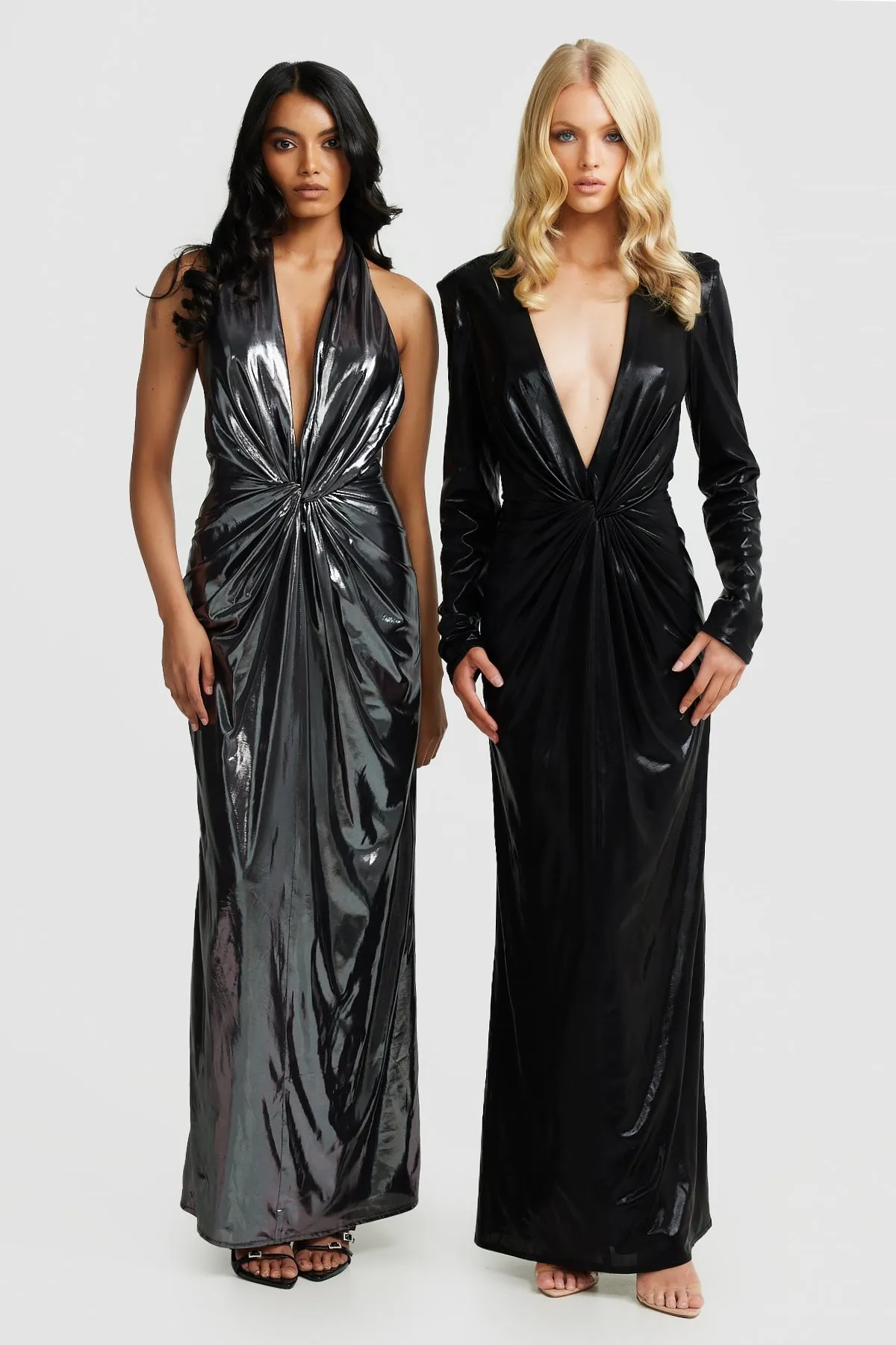 PAOLA GOWN - GUNMENTAL