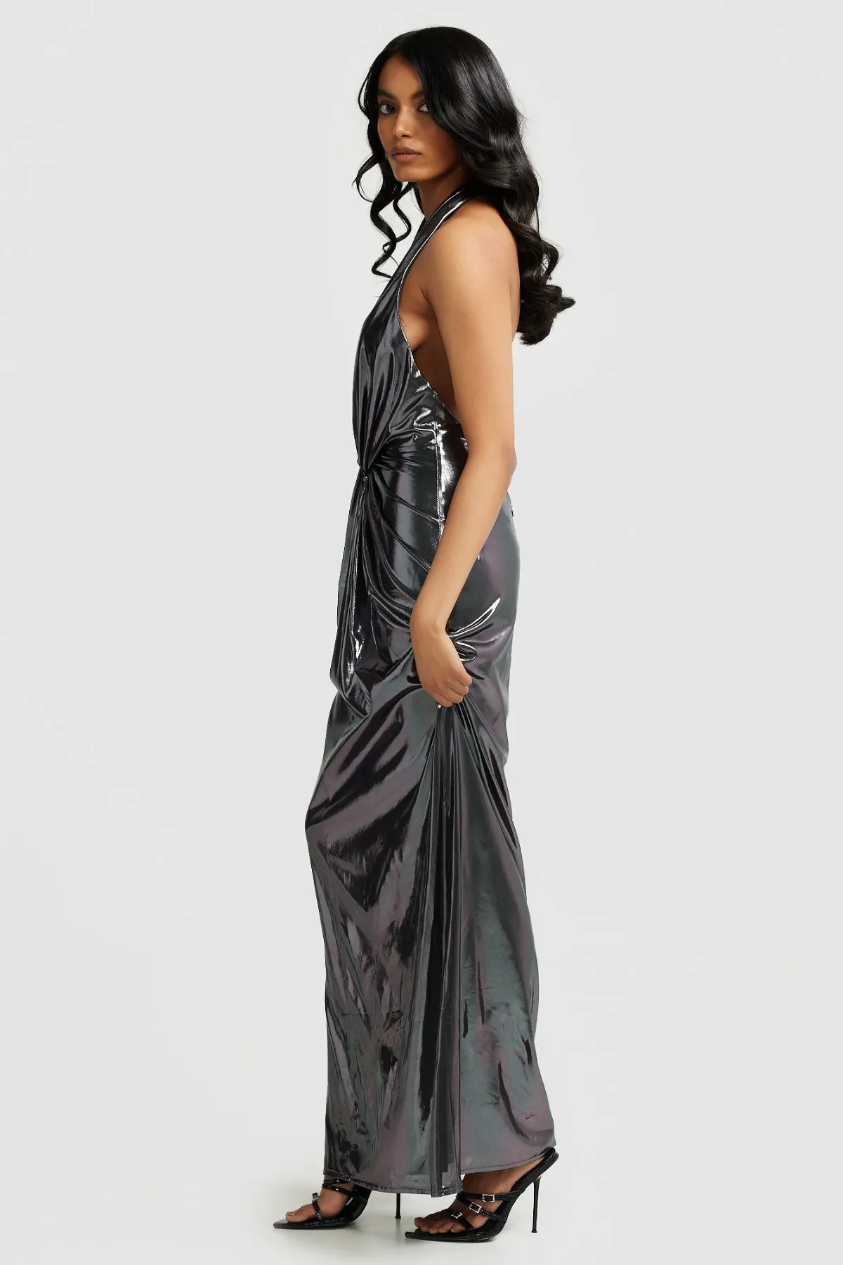 PAOLA GOWN - GUNMENTAL