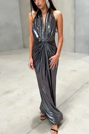 PAOLA GOWN - GUNMENTAL
