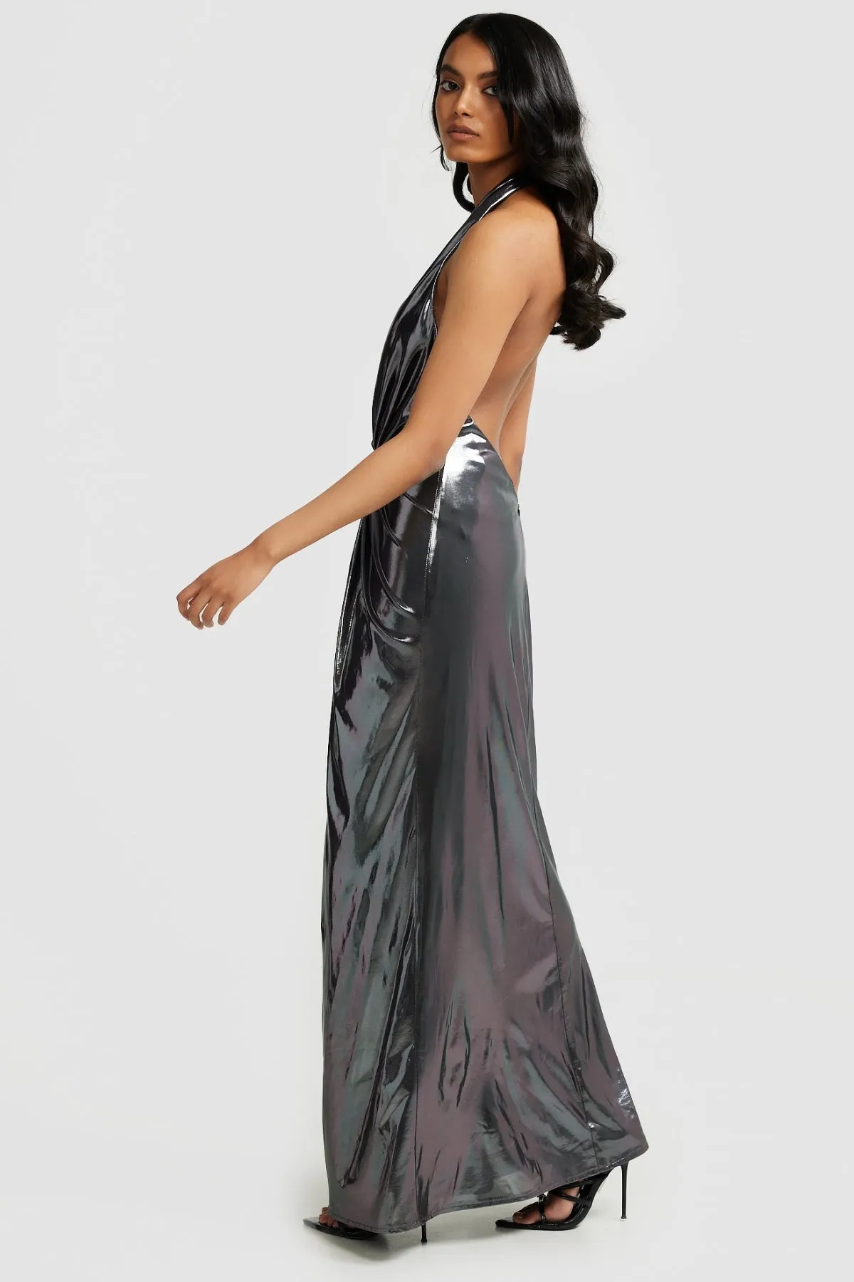 PAOLA GOWN - GUNMENTAL
