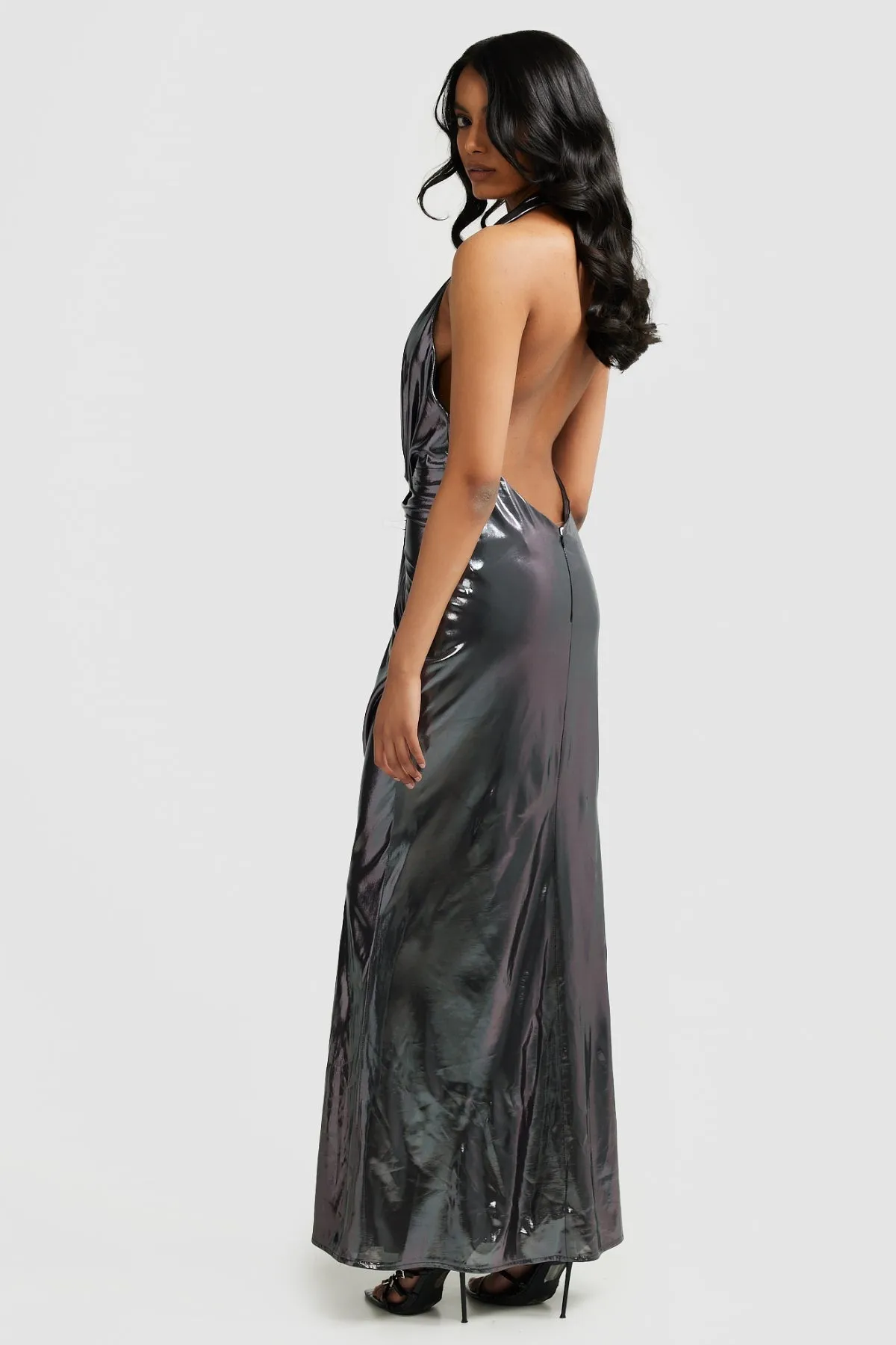 PAOLA GOWN - GUNMENTAL