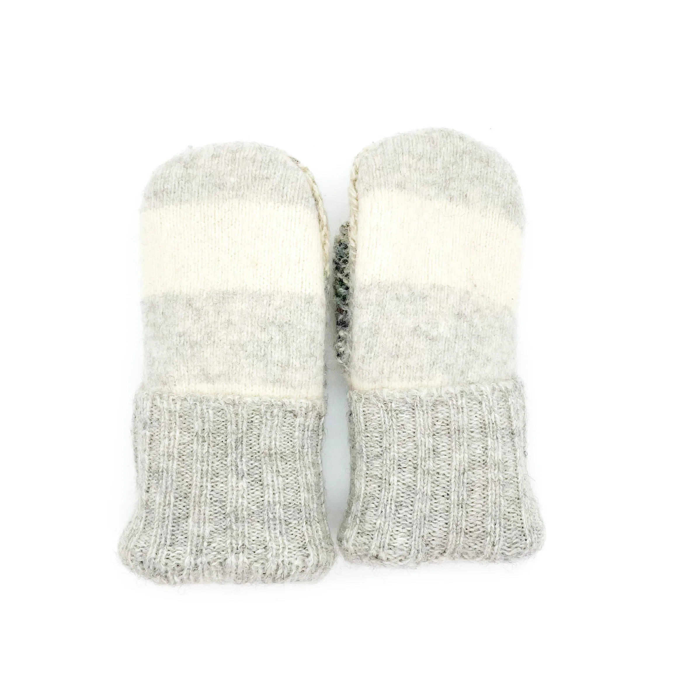 Small Kid's Wool Sweater Mittens | Happy Stripes