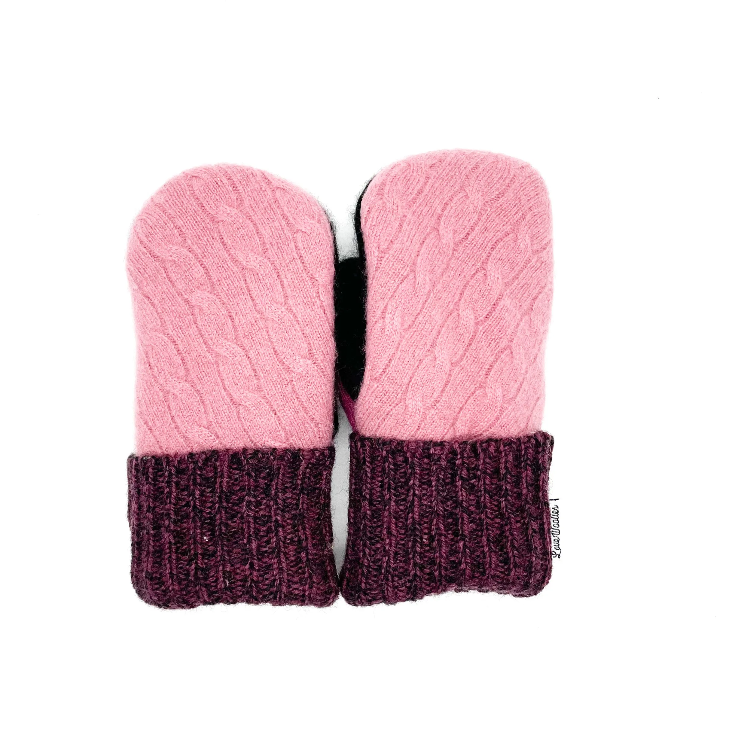 Small Kid's Wool Sweater Mittens | Snowman Season