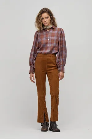 Tori Suede Pants - Tan