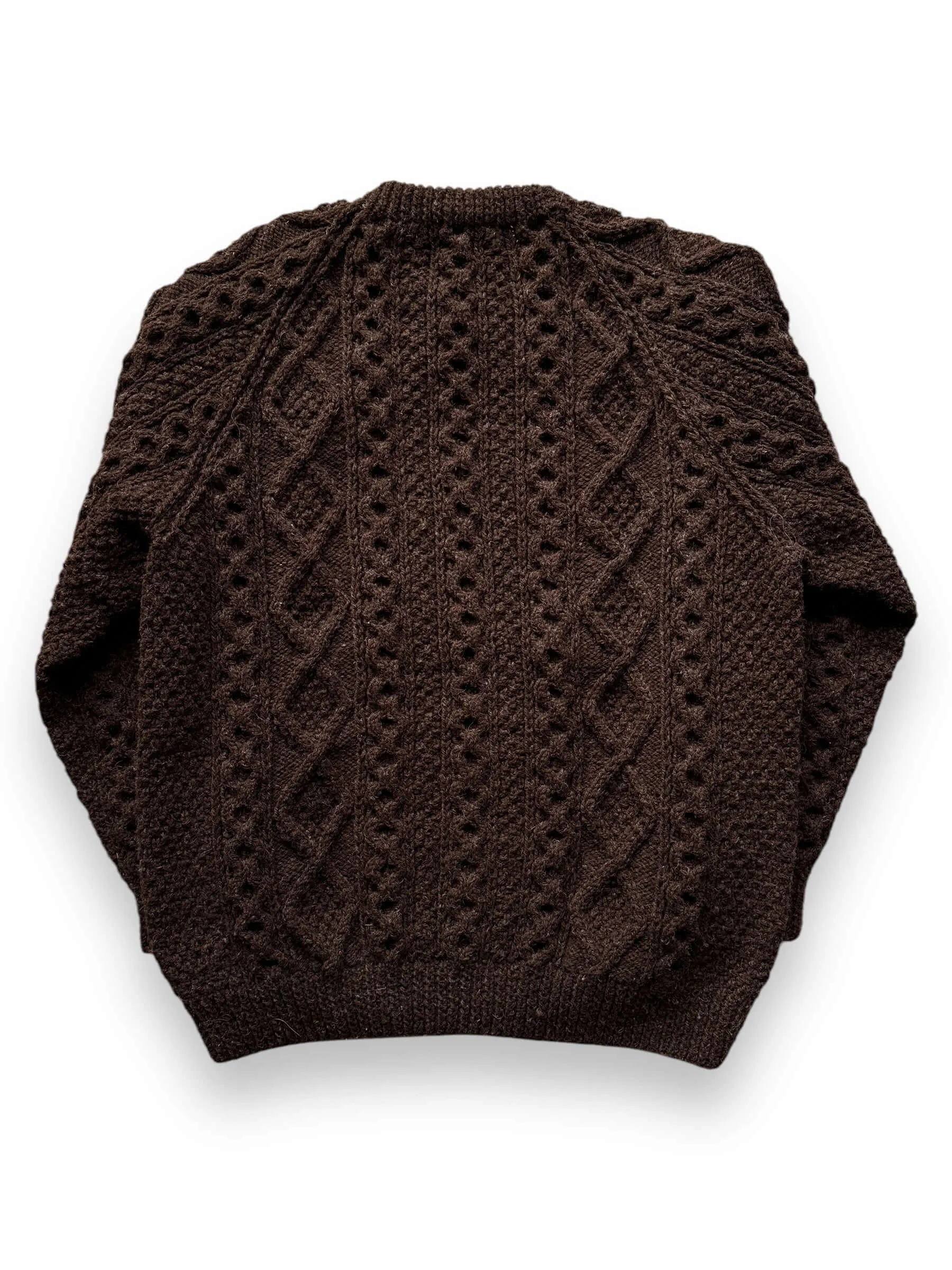Vintage Athena Designs Dark Brown Irish Wool Sweater SZ XL