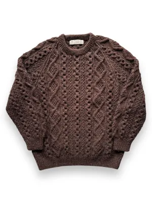 Vintage Athena Designs Dark Brown Irish Wool Sweater SZ XL