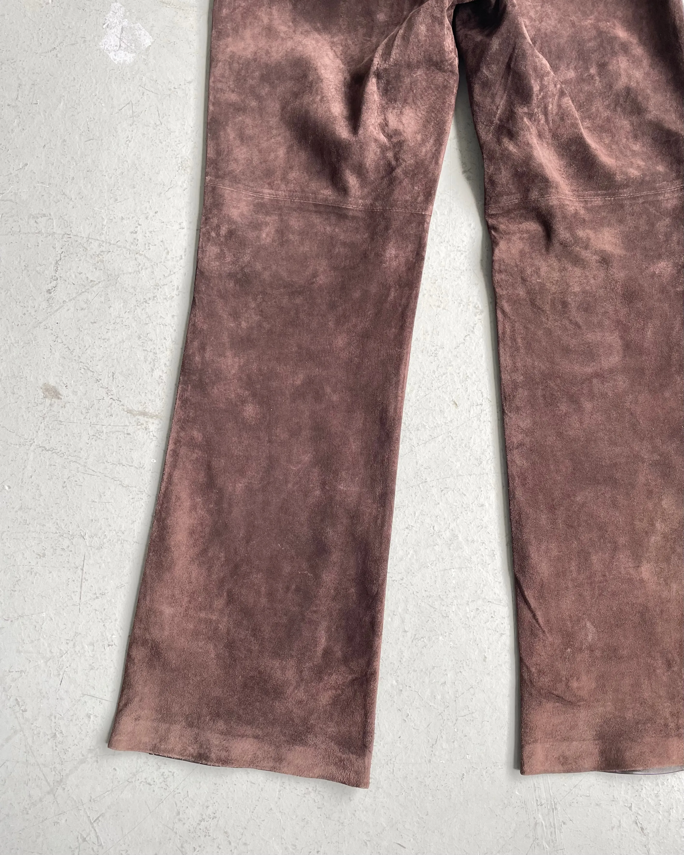 Vintage Western Brown Leather & Suede Pants