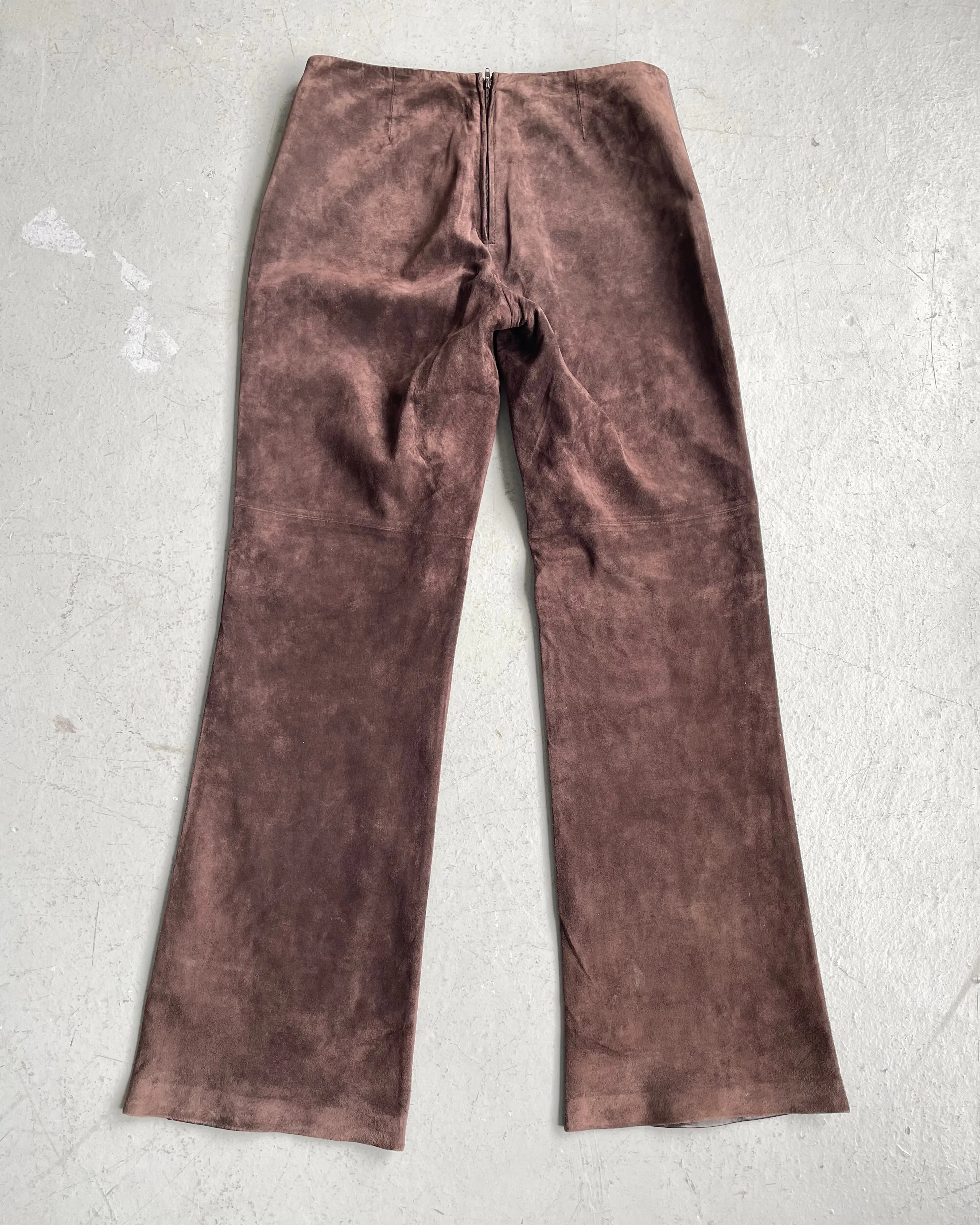 Vintage Western Brown Leather & Suede Pants