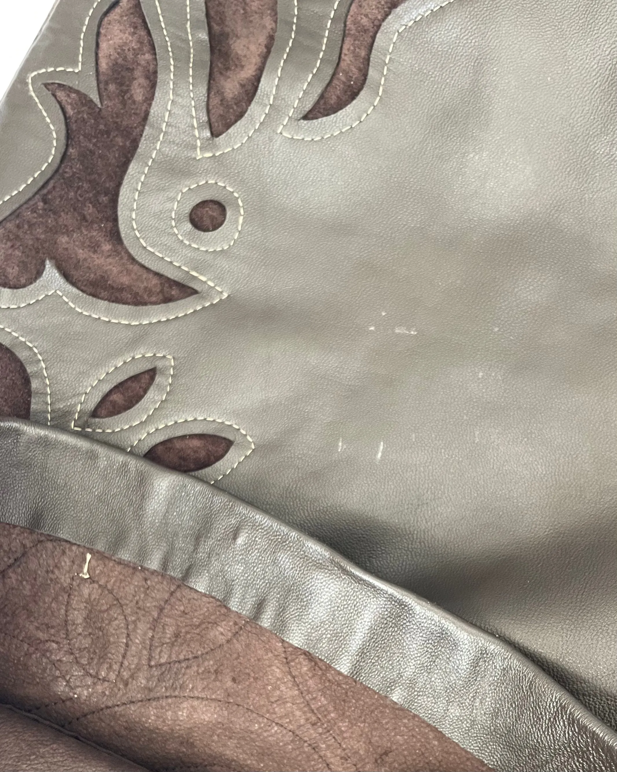 Vintage Western Brown Leather & Suede Pants