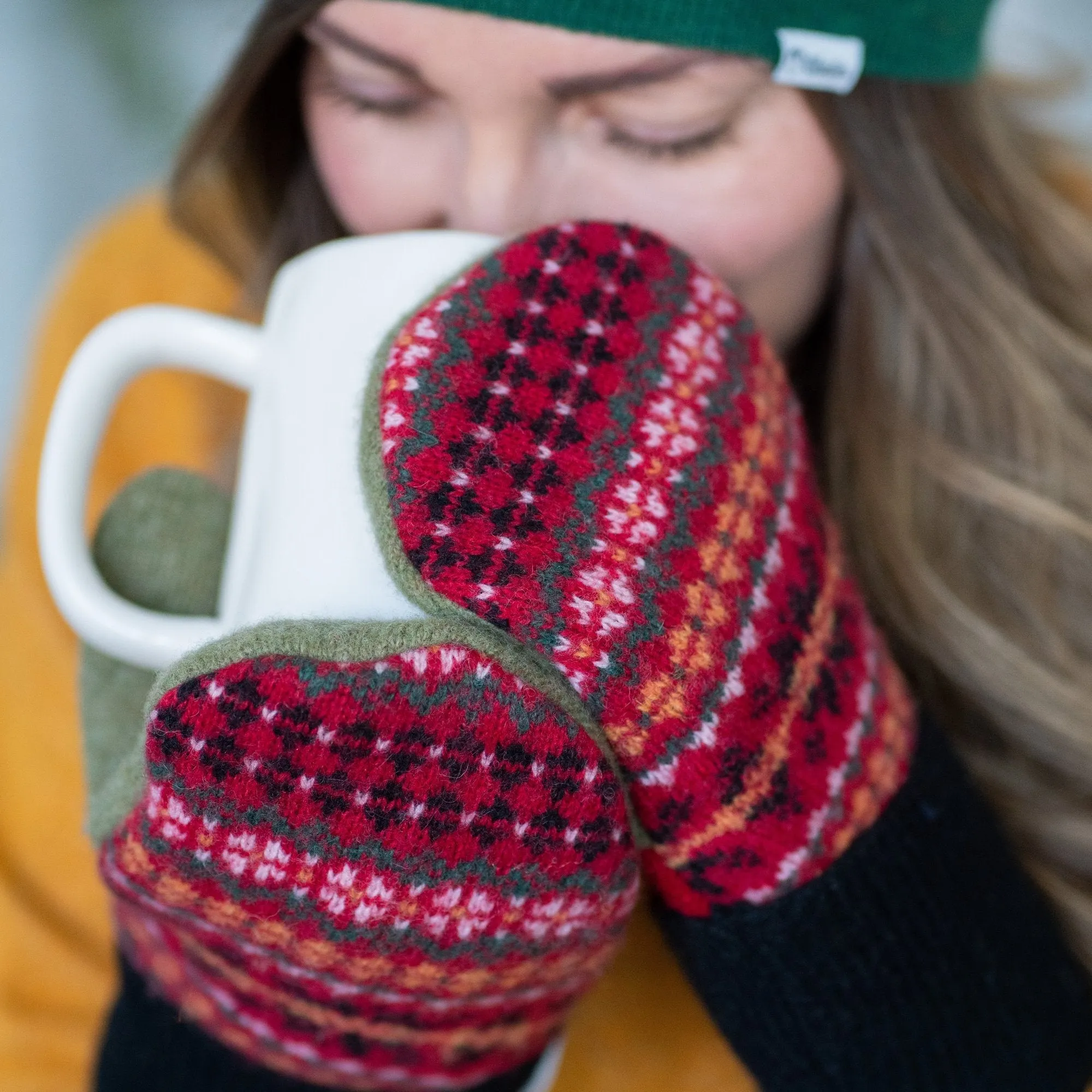 Womens Mittens | Dragonfly Sky