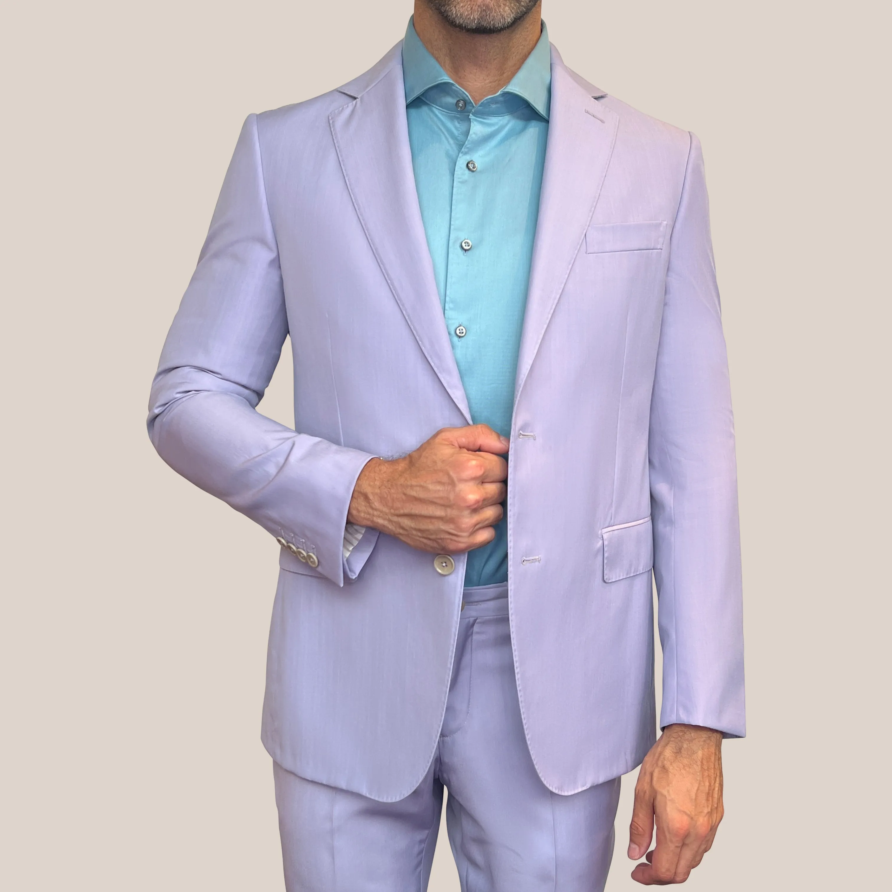 Wool / Lyocell Blend Suit - Lilac