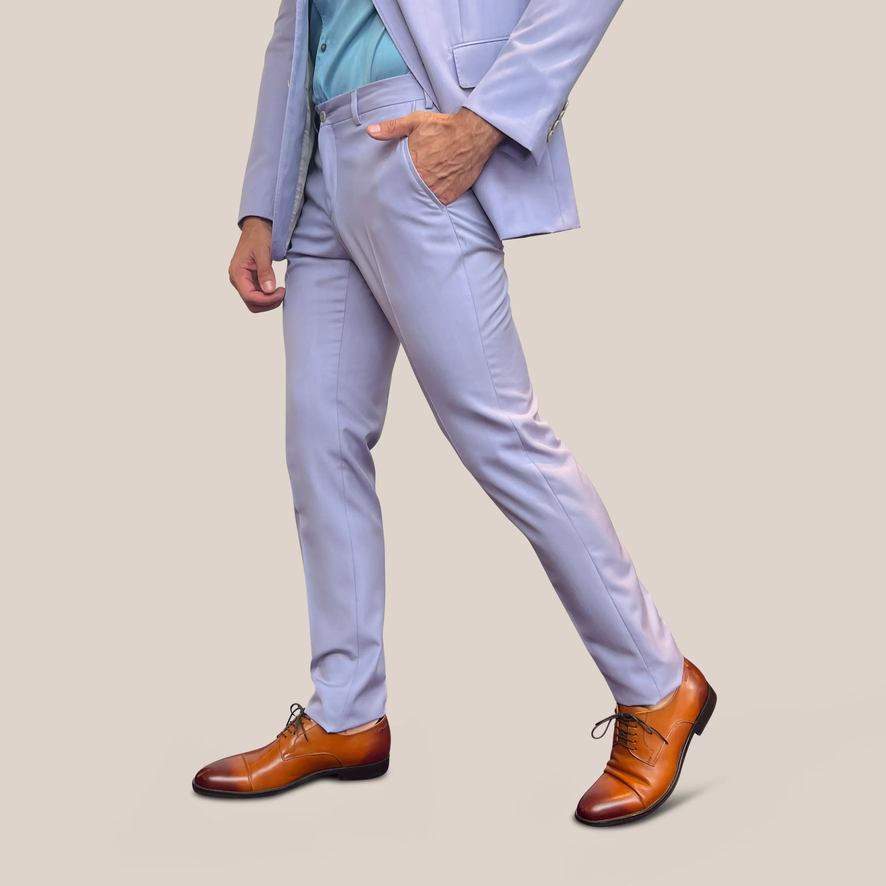 Wool / Lyocell Blend Suit - Lilac
