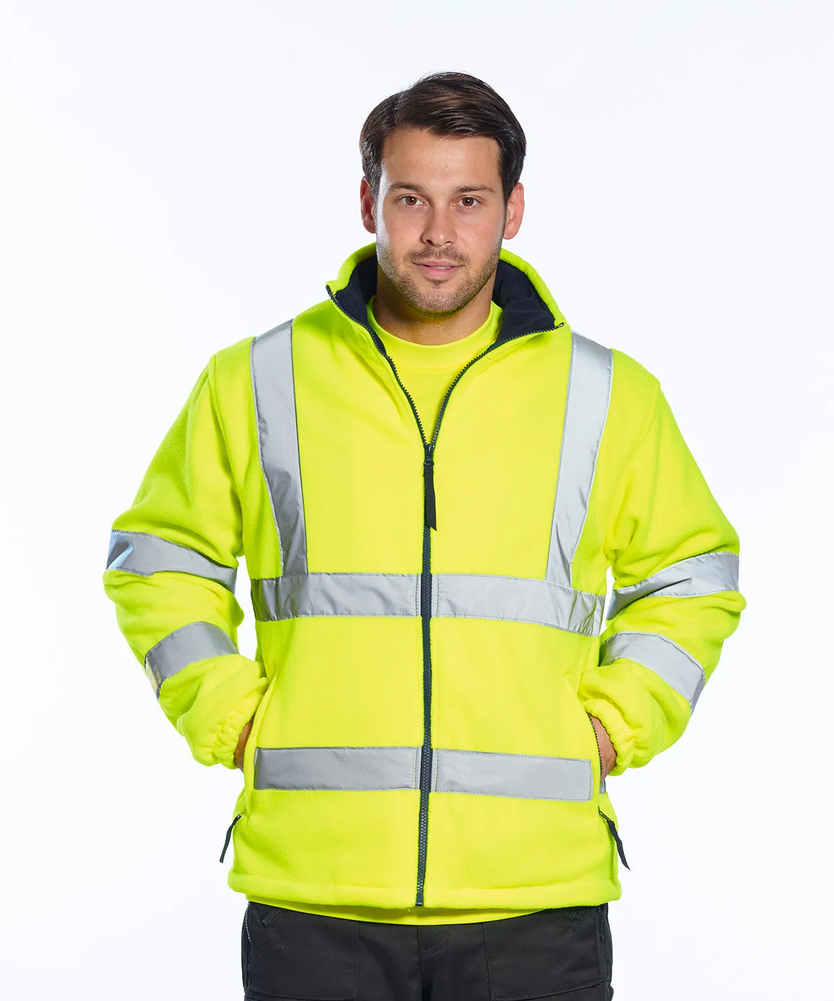 Yellow - Hi-vis mesh-lined fleece (F300)